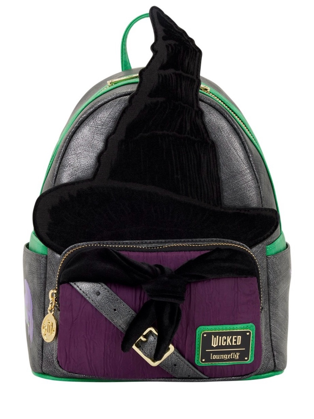 Loungefly Wicked Witch Mini Backpack — Black, Purple & Green - Picture 1 of 5